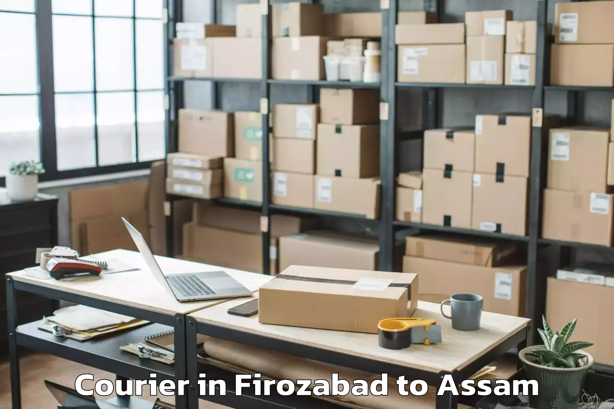 Reliable Firozabad to Moranhat Town Courier